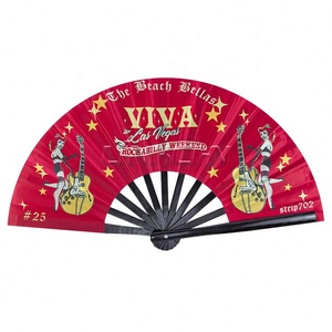 13 Inch Bamboo Crafts <b>Large</b> Clap Festival Folding <b>Fans</b> for Line Dance Popping for Boots on the Ground Clack <b>Fan</b> - Product Image 5