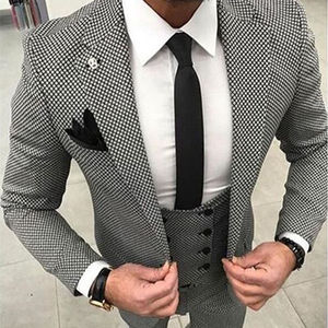 LL064 nuovi abiti da <span class=keywords><strong>uomo</strong></span> su misura a scacchi da <span class=keywords><strong>uomo</strong></span> sartoriali in tessuto <span class=keywords><strong>nero</strong></span> - Product Image 1