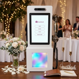 Libro de Visitas con Pantalla Táctil de 10.1'', Grabador de Voz con Audio y Video, Libro de Visitas para Bodas y Eventos, Cabina Telefónica Retro con Video - Product Image 6
