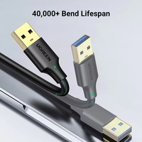 Kabel USB ke USB UGREEN USB 3.0 Male to Male Tipe A ke Tipe A untuk Transfer Data