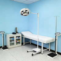 Lampe d'examen médical mobile à 5 LED, luminosité réglable, sur pied, pour clinique vétérinaire