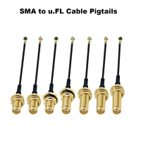 Câble Pigtail RF 50 Ohms SMA Femelle / RP SMA Femelle vers UFL MHF 1.13mm 1.37mm RG174 RG178 RG316