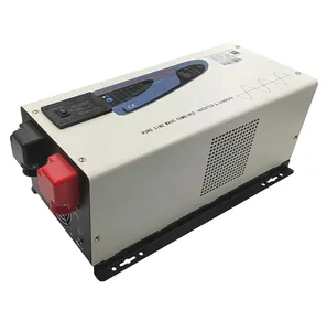 שיא 9000w מדורג 3000w טהור סינוס גל dc ac בית כוח היברידי כוח מהפך 12v 24v 48v 220v ,CE & ROHS אושר