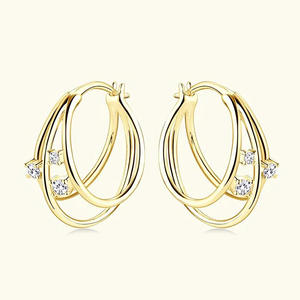 Orecchini Diamantati in Oro 18K Massiccio, Taglio Brillante Rotondo, Minimalisti, da Donna per Uso Quotidiano - Product Image 6