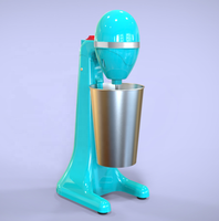 Mélangeur électrique domestique à vitesse variable Mélangeur de fruits et lait à bouton-poussoir en acier inoxydable