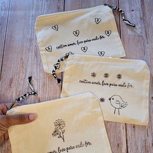 Beautiful Design <b>Plain</b> Cotton <b>Canvas</b> Cosmetic Bag Natural Fashion <b>Canvas</b> Zipper Pouch Custom Cotton Cosmetic Bag - Product Image 2