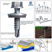 #4 1/2 "#8X3/4" Zinc Hex Head SS316 Auto-forage Vis Auto-Perçage Tek Vis pour Métal
