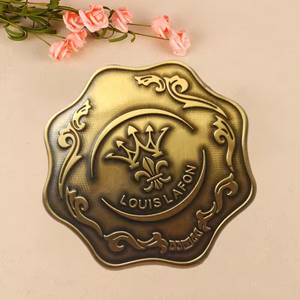 Etiqueta de Aluminio Ecológica de Lujo para Botellas Farmacéuticas, Placa de Identificación Metálica Personalizada para Productos de Cuidado de la Salud de Alta Gama, Sand Candy - Product Image 4