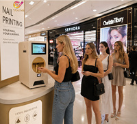 Machine automatique de nail art à corps en acier laminé à froid, imprimante d'images pour ongles DIY alimentée par IA, pour usage en centre commercial/salon de beauté