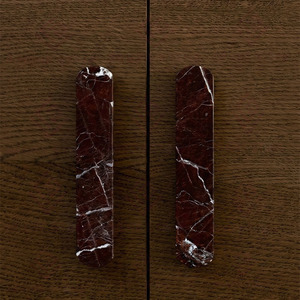 Poignée élégante en marbre pour meubles, bouton de luxe en marbre rouge pour armoire, commode, tiroir, meuble de cuisine et chambre à coucher - Product Image 2