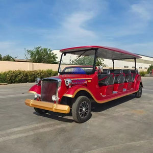 Vehículo Turístico Eléctrico de 8 Plazas, Autobús Eléctrico Clásico Vintage, Vehículo Turístico de Color Rojo, 5 a 11 Asientos - Product Image 1