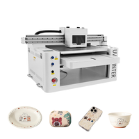 Printer UV Inkjet Flatbed Otomatis Kecil Colorsun L805 dengan Print Head untuk Kayu/Logam/Giok/Batu/Akrilik, Cetak Casing Ponsel, 1440dpi