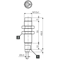 Détecteurs de métaux industriels à protection IP67, capteur de proximité inductif DCB12MN08NS-3