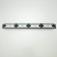 Panel Patch Jaringan OEM Custom 2U 48 Port CAT5e CAT6 dengan Bar Manajemen Kabel Belakang dan Sekrup Pemasangan Termasuk