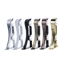 Supports de tringle à rideaux robustes et réglables en gros pour usine, supports de fenêtre modernes à clipser pour salon, taille personnalisée