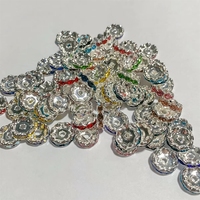 100 perles en cristal ondulées scintillantes de 12 mm, strass en vrac, entretoises pour stylos, accessoires et composants de bijoux
