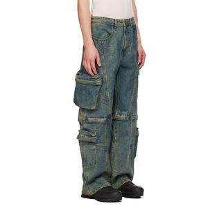 กางเกงยีนส์คลาสสิกแบบถอดได้สำหรับทุกเพศ - กางเกงเดนิมวินเทจแบบซักล่วงหน้าพร้อมเอวปรับได้ - Product Image 3