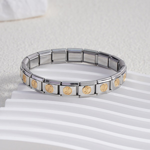 Bracelet élastique en acier inoxydable en forme de cœur, bijoux minimalistes unisexes, origine Yiwu, directement de l'usine - Product Image 3