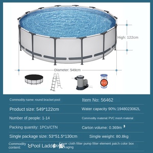 Grande <span class=keywords><strong>piscine</strong></span> ronde en PVC et en PC <span class=keywords><strong>pour</strong></span> adultes et enfants <span class=keywords><strong>Piscine</strong></span> thermale gonflable et <span class=keywords><strong>hors</strong></span> <span class=keywords><strong>sol</strong></span> adaptée aux familles <span class=keywords><strong>pour</strong></span> la natation en plein air - Product Image 5