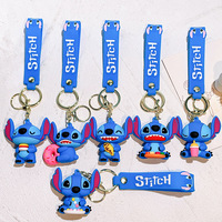 Porte-clés en silicone pour bébé Stitch Wind Star, adorable, écologique, durable, accessoires, petit cadeau de vacances, ornements suspendus