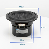 Samtronic HIFI Subwoofer 5.25 Inch Woefer Speaker 4OHM Frekuensi Bass Loudspeaker 60W  Bass Reflektor Serat Kaca dengan Tutup Magnetik