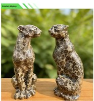 Adorno Decorativo de Cristal con Diseño de Leopardo, Tallado en Piedra Natural, para Decoración del Hogar, Regalo, Venta al Por Mayor