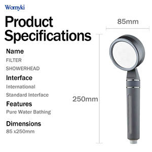 Filtre <span class=keywords><strong>de</strong></span> <span class=keywords><strong>douche</strong></span> pour eau dure, réglage <span class=keywords><strong>de</strong></span> la <span class=keywords><strong>pression</strong></span> <span class=keywords><strong>de</strong></span> l'eau rotatif, matériau ABS, avec tuyau et support <span class=keywords><strong>de</strong></span> pomme <span class=keywords><strong>de</strong></span> <span class=keywords><strong>douche</strong></span>, gris canon - Product Image 5