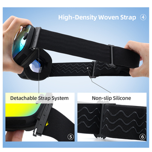 Lunettes <span class=keywords><strong>de</strong></span> ski anti-buée pour hommes et femmes, pour <span class=keywords><strong>motoneige</strong></span>, patinage, moto, pêche, activités <span class=keywords><strong>de</strong></span> plein air, réglables, protection UV400, lunettes <span class=keywords><strong>de</strong></span> snowboard - Product Image 5