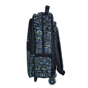 Sac <span class=keywords><strong>à</strong></span> dos scolaire personnalisé avec roulettes, sac <span class=keywords><strong>à</strong></span> dos <span class=keywords><strong>à</strong></span> roulettes pour enfant, poignée rétractable, sac <span class=keywords><strong>à</strong></span> dos de voyage pour étudiant, sac <span class=keywords><strong>à</strong></span> dos scolaire - Product Image 3