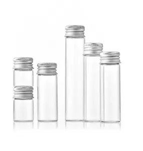 Botella de vidrio transparente para medicina, frasco de polvo liofilizado con tapa de aluminio, garantía comercial de 22mm, 7ml