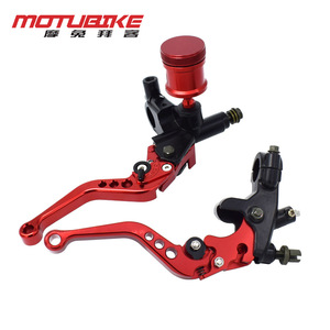 Levier de frein et d'embrayage pour moto Motubike, cylindre maître hydraulique en aluminium CNC de 22 mm pour mise à niveau, rouge et noir - Product Image 1