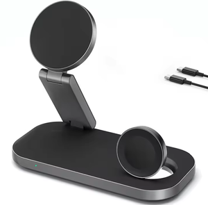 Station de charge 3-en-1, chargeur sans fil rapide, magnétique 15W, pour iPhone et montres connectées, station de charge multi-appareils. - Product Image 1