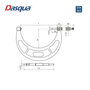 Dasqua Hoge Kwaliteit Groot Formaat Externe Buiten <span class=keywords><strong>Micrometer</strong></span> Product 150-175Mm 225-250Mm 250-275Mm 275-300Mm - Product Image 5