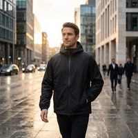 Veste décontractée de luxe minimaliste pour homme, imperméable, coupe-vent, tendance, vente en gros, personnalisable