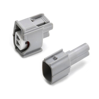 Conector de enchufe de arnés de cable de boquilla de inyector de aceite hembra impermeable automático de 2 pines con terminales 6189-0611