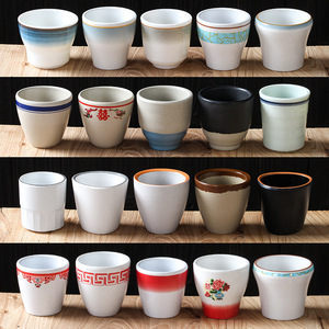 Xiangyuan melamine tableware cups, restaurant tea cups, creative and shatterproof cups, imitation porcelain <b>plastic</b> water cups, - Product Image 4