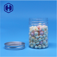 Bonbons transparents PET de qualité alimentaire étanche sans BPA cylindre vide pot alimentaire rond couvercles supérieurs à vis pour Snack Cookie chocolat
