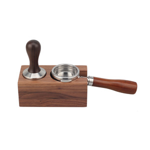 Station de Tamper à Café en Bois, Accessoires d'Organisation pour Espresso, Porte-Tamper en Noyer - Product Image 6