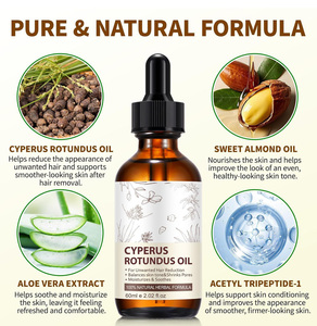 Aceite Natural de Cyperus Rotundus de 60 ml (2 oz) para la Depilación, Reductor Suave y Efectivo del Crecimiento del Vello Corporal para Todo Tipo de Piel - Product Image 3