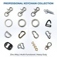 Porte-clés écologique en alliage de zinc avec mousqueton pivotant et boucles pour laisse, accessoires de sac