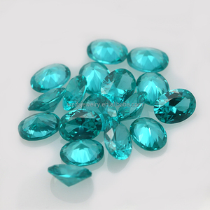 Pierre YAG de forme ovale, <span class=keywords><strong>grenat</strong></span> d'aluminium d'yttrium <span class=keywords><strong>bleu</strong></span> Paraiba pour substituts naturels de tourmaline Paraiba - Product Image 5