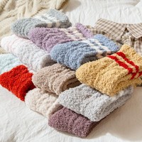 2020 nouveau chaud confortable thermique floue éponge chaussettes hiver moelleux femmes chaussettes