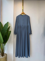 Abaya Modeste Hiver Personnalisée Adaptée à l'Allaitement avec Boutons aux Poignets et Poches Latérales Robe Musulmane pour Femme Vente en Gros Abaya Chaude Islamique
