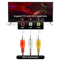 Câble N64 vers RCA 6ft, 1.8 mètres de câbles audio-vidéo AV composites pour Nintendo N64 SNES Gamecube GC