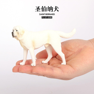 Venta al por mayor de PVC sólido simulación estatua modelo Saint <span class=keywords><strong>Bernard</strong></span> perro Animal figuritas Juguetes - Product Image 2