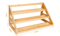 Bambus dreistufige stehende Gewürz regal Arbeits platte Organizer für Pantry Cabinet Einfache Installation Aufbewahrung halter