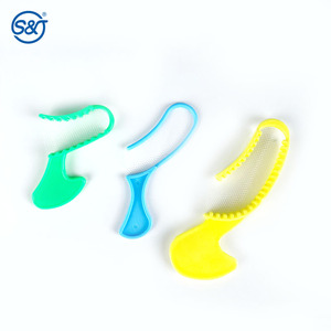 Plateau de morsure d'<span class=keywords><strong>impression</strong></span> dentaire en plastique manuel jetable coloré de SJ avec le filet en <span class=keywords><strong>nylon</strong></span> de maille - Product Image 2