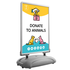 2023 thiết kế mới A0 hai mặt chụp khung vỉa hè dấu hiệu với waterbase vỉa hè dấu hiệu Backdrop đứng - Product Image 3