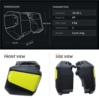 Sacoches rigides pour moto, boîtes de rangement latérales à montage rapide, compatibles avec Honda XADV750, installation via les trous d'origine.