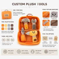 Fabrication sur mesure : Ensemble d'outils en peluche souriants, directement de l'usine, doux et mignons (Marteau, Tournevis, Pince), jouet en peluche, cadeau